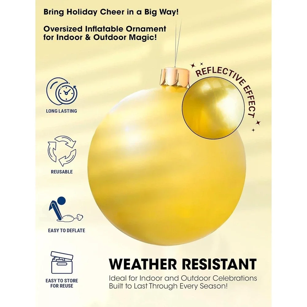 Inflatable Oversized Ornament Jumbo Christmas Ball 25